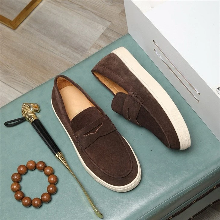Cow Suede Casual Loafers For Men